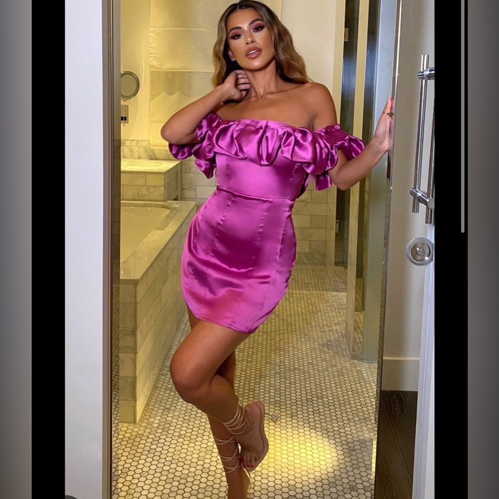 Club L Off the Shoulder Mini Dress